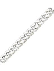 Sterling Silver Close Link Hollow Curb Bracelet - 7.5 Inch