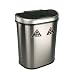 Nine Stars Trash Can/Recycler, Infrared Touchless Automatic Motion Sensor Lid, Stainless Steel, 18.5-Gallon