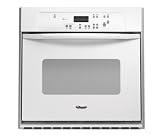 Whirlpool RBS245PRQ 24 Single Electric Wall Oven with Large Oven Window & AccuBake System: White