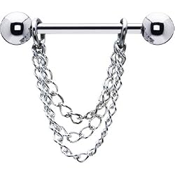 Handcrafted Draping Chain Dangle Nipple Ring