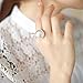 MAKIYO Elegant Celebrity Faux Double Pearl Finger Ring