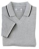 Port Authority Signature - Ladies Cool Mesh Sport Shirt with Tipping Stripe Trim Oxford Heather/ Ivory/Black-XXL
