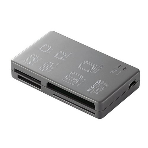 ELECOM 10+7メディア対応 メモリリーダライタ MR-A10GY