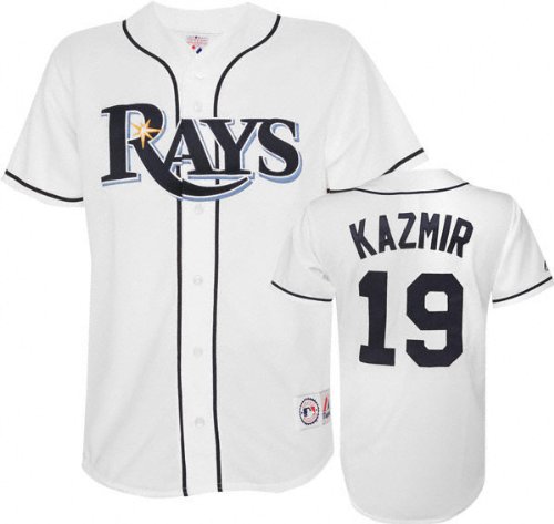Scott Kazmir White Majestic MLB Home Replica Tampa Bay Rays Jersey