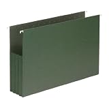 Smead Expandable Legal Size 3 1/2 Inch Capacity Standard Green Hanging File Pockets 10 Count (64320)