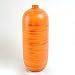 Handmade Ceramic Spun-Bamboo-Style Bottle Design Flower Vase In Salmon Tones