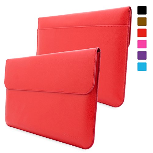 Snugg Leather Sleeve Case  for Microsoft Surface Pro 3, 4, Red (Surface-3-red)