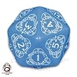 Q-Workshop: D20 Blue & White Card Game Level Counter (30 mm) Jumbo D20 Die