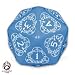 Q-Workshop: D20 Blue & White Card Game Level Counter (30 mm) Jumbo D20 Die