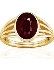 14K Yellow Gold Oval Cut Ruby Womens Astrological Ring (GIA Certificate)