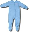 Calvin Klein Soft Light Blue w/Red Logo Footed Blanket Sleeper for Infants - ON SALE