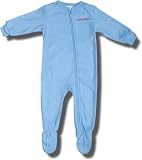 Calvin Klein Soft Light Blue w/Red Logo Footed Blanket Sleeper for Infants - 24 Months