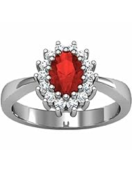 14K White Gold Ruby and Diamond Ring -- LIFETIME WARRANTY