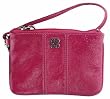 Coach Julia Spotlight Crinkled Patent Leather Small Wristlet Wallet 46810 Magenta Pink