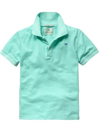 Scotch Shrunk Jungen Hemd 12411255500 - basic g dyed polo, Gr. 104 (4), Gr&uuml;n (59 - mint) Preisvergleich
