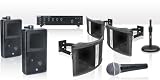 Stadium Sound System 240 Watts, 6 Input Mixer Amplifier, 60 Watt Paging Horns, Shure Microphone