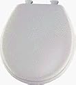 Mayfair 44EC 023 Designer Series Wood Toilet Seat with Easy-Clean Hinges, Round, Pink