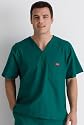 Dickies Men's Raglan Sleeve Solid Scrub Top (XS-5X) in Assorted Colors.