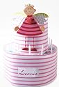 Windeltorte, rosa XXL mit Schutzengel und NAMEN, Geschenk zur Geburt, zur Taufe oder Baby Shower