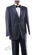 Men's Super 140s Black Stretch Wool Tuxedo Pants