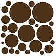 72 Chocolate Brown Polka Dot Wall Decor Peel and Stick Wall Pops Stickers