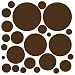 72 Chocolate Brown Polka Dot Wall Decor Peel and Stick Wall Pops Stickers