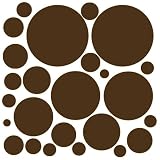 72 Chocolate Brown Polka Dot Wall Decor Peel and Stick Wall Pops Stickers