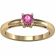 14K Yellow Gold Pink Tourmaline Ring