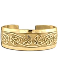 14K Yellow Gold Tahitian Maori Koru Bracelet . Made in USA.