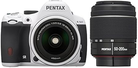 RICOH デジタル一眼レフ PENTAX K-50 DAL18-55mmWR・DAL50-200mmWRダブルズームキット ホワイト K-50 WZOOM KIT WHITE 10952