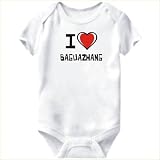 Baby Bodysuit White I love Baguazhang  Sports