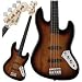 Musical Instruments : Vintage Modified Jazz Bass Fretless 4 String Bass (Sunburst)