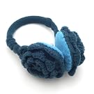 Teal Flower Earmuffs