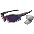 Oakley Split Jacket Men's Polarized Sport Casual Wear Sunglasses - Dark Grey/Positive Red Iridium
