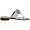 Beverly Feldman Women's Savannah Flat Thong Sandal,Silver Kid,8.5 M