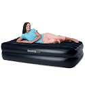 High Raised Deluxe Comfort Flocked Air Bed With Electric Air Pump