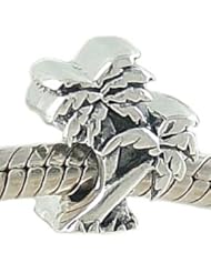 Authentic Biagi Palm Tree Solid 925 Sterling Silver Bead fits European Charm Bracelet