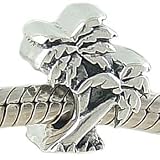 Authentic Biagi Palm Tree Solid 925 Sterling Silver Bead fits European Charm Bracelet