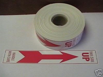 1000 2x7 This side UP Fragile Handle with Care Arrow Shipping Labels