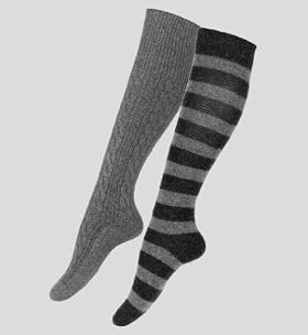 2 Pairs of Assorted Socks with Angora