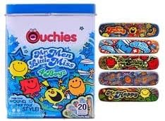 Ouchies Mr. Men and Little Miss Boys Adhesive Bandages, 20 Count