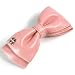 (Pink)Leather Bow Aligator Clip/Hair Clip (4050-3)