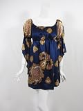 Voom by Joy Han womens krista print off shoulder silk dress