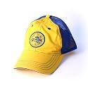 Corona Mesh Back Trucker Adjustable Baseball Cap in blue and yellow