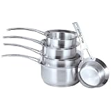 marc veyrat - Casserole - S�rie de 5 casseroles - Avec Graduation - Diam�tre 12-14-16-18-20cmpar A&C