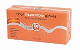 SBS Color Trak Clear Vinyl Disposable Gloves Lightly Powdered, 100ct Box, Medium (Pack of 3)