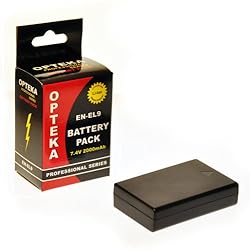 Opteka EN-EL9 2000mAh Ultra High Capacity Li-ion Battery Pack for Nikon D40, D40x, D60, D3000, and D5000 Digital SLR Cameras