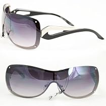 HOTLOVE Premium Sunglasses UV400 Lens Technology  Rimless Sunglasses M9203 Black, Light Weight frame  Trendy Fashion Everyday Apparel for Women &amp; Men