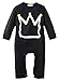 2016 Newborn Toddler Baby Girls Boys Crown Romper Jumpsuit Playsuit Outfits Clothes , Black, 0-6 Months