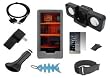 9 Items Accessory Combo Kit for Microsoft Zune HD 16GB / 32GB Series: Includes Smoke Silicone Skin Case + LCD Screen Protector + Black Belt Clip + Armband + USB Home / Travel Charger, USB Car Charger, USB 2in1 Data Sync Cable, Mini Foldable Speakers and Light Blue Fishbone Style Keychain